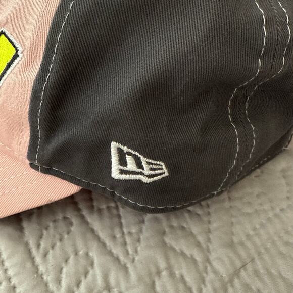 Nascar Jeff Gordan 4 Time Champ Womens New Era Adjustable Hat Pink Gray Cap - Picture 2 of 8